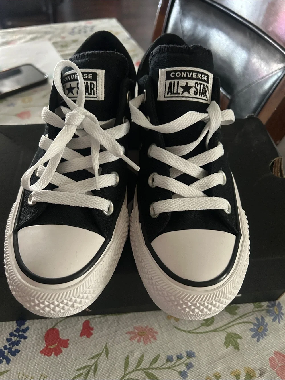 Converse Black & White Kids Low Top Sneakers